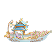 Floral Shadow Distant Boat level 1