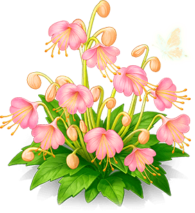 胭粉音符花
