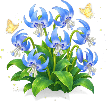 湛藍片栗花